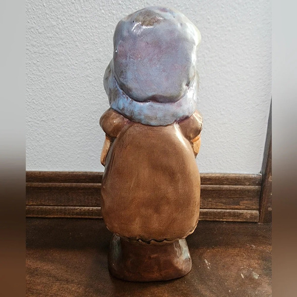 Vintage NapcoWare Country Cousins Lady - Papier Mache Bank 8.5” Tall - Picture 3 of 5